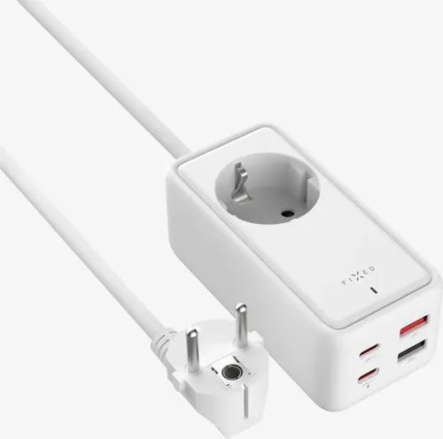 FIXCS65-1.5-WH USB-Ladegerät 65W - Ladegeräte für USB-Geräte mit 65 W Gesamtleistung, GaN-Technologie für kompakte Größe und effizientes Laden, ideal für Laptops und Smartphones.