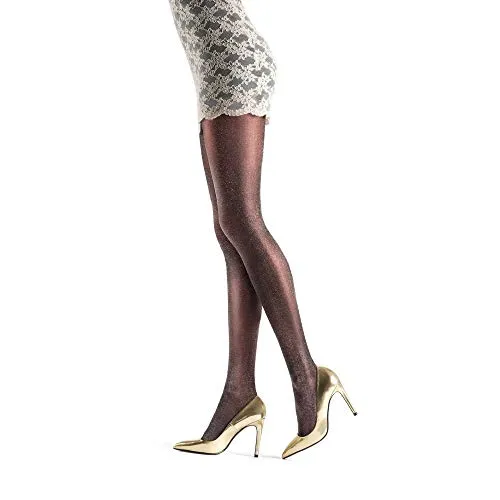 Oroblu Collant Diamonds Luxury Bronze S - Elegante Strumpfhose mit 40 Denier, flachen Nähten und Zwickel, in zwei schimmernden Farbvarianten erhältlich – ideal für stilvolle Outfits.