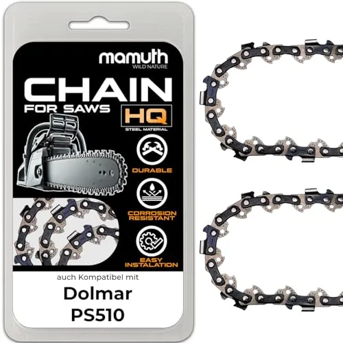 2x Sägekette Kettensäge 40cm 1,5mm 0,325" 66 TG für Dolmar PS510