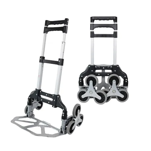 Dönges Treppensteiger Sackkarre 75 kg Traglast - Sackkarren für sicheren Transport bis 75 kg, klappbar und ideal für Treppen und unebene Flächen. Robuste Konstruktion für lange Lebensdauer und vielseitige Verwendung als Umzugshilfe oder Einkaufstrolley.