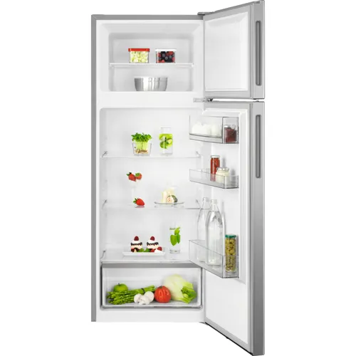 AEG RDB424E1AX - Freistehender Doppeltür Kühlautomat Serie 5000, ColdSense, 206 L Gefrierteil oben, Edelstahl-Look mit Antifingerbeschichtung
