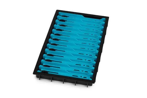 Matrix Stange Wickler Tablett 13cm Hellblau (12 Spulmaschinen) Angelzubehör