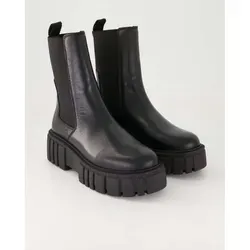 Chelsea Boots MARC O'POLO mit leichter Plateausohle, Damen Gr. 39, schwarz - Wanderschuhe mit hohem Schaft und breiten Stretch-Einsätzen für optimalen Komfort. Atmungsaktive Mikrofaser und leichte Bulky-Sohle bieten ein angenehmes Tragegefühl – ideal für stilvolle Abenteuer.