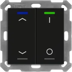 MDT BE-TAL55T206.C1 KNX Taster Light 55 2-fach - Smart Home KNX Taster mit RGBW-Funktion und integriertem Temperatursensor, ideal für die Steuerung von Jalousien und Licht. Kompatibel mit gängigen Schalterprogrammen.
