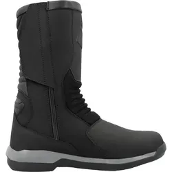 Richa Apollo Motorradstiefel schwarz, Größe 45 für Männer - Motorradstiefel aus hochfestem, dehnbaren Material mit atmungsaktiver Aquashell Membran, wasser- und winddicht, ideal für sicheres Fahren bei jedem Wetter.