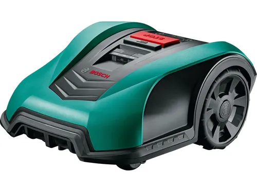BOSCH Mähroboter Indego 400 - Rasenmäher-Roboter mit 18V Akku für effizientes Mähen, ideal für mittlere Gärten und zeitsparendes Rasenpflege.