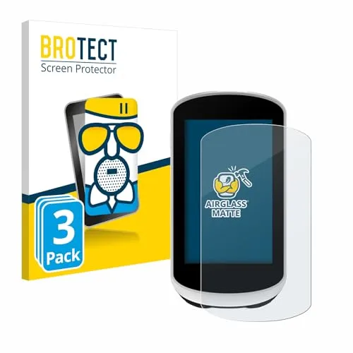 BROTECT Entspiegelungs Schutzglas für Garmin Edge Explore 2 (3 Stück) Schutzfolie Panzer Folie Glas Matt [Extrem Kratzfest 9H, Anti-Reflex]