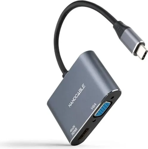 USB C auf VGA/HDMI Adapter NANOCABLE 10.16.4303 4K Ultra HD