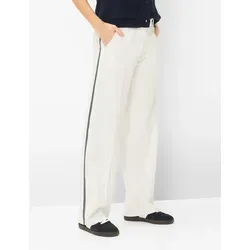 Brax Damen Palazzohose Style MAINE OFFWHITE, cremeweiß, Gr. 42 - Elegante Palazzohose im Wide Leg Design aus hochwertigem Jersey für einen bequemen und stilvollen Look.