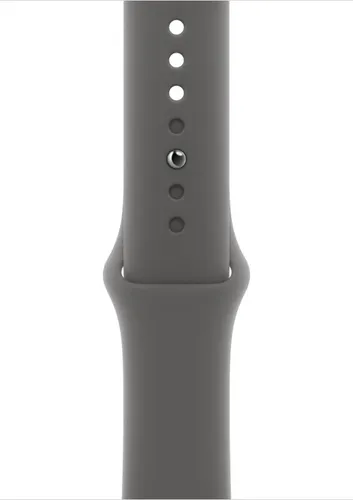 Apple Watch Sportarmband 46 mm - Steingrau M/L - Smartwatch Ersatzarmband aus hochwertigem Hochleistungs-Fluorelastomer, widerstandsfähig und angenehm weich für maximalen Tragekomfort.