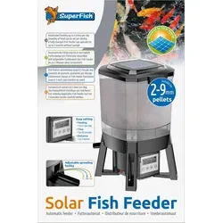 SuperFish 06090075 Teichfischfutterautomat mit Solar - Innovativer Teichfischfutterautomat mit 6 l Füllvermögen. Automatische Fütterung bis zu 6-mal täglich, ideal für gesundes Wachstum Ihrer Fische. Solar betrieben, bis zu 3 Monate ohne Sonnenlicht.