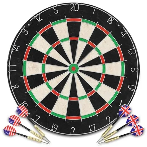 vidaXL Dartscheibe 6 Dartpfeilen Profi Dartboard Dartspiel Steeldart Dart Set