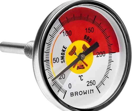°C Grad Räucher Thermometer Analog Räucherthermometer Räucherofen Räuchern 250
