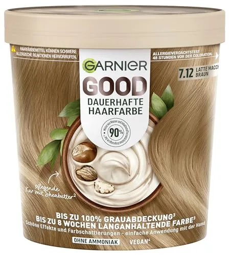 GARNIER Haarfarbe GARNIER GOOD, Set für langanhaltende Farbe - Die Haarfarbe von Garnier bietet bis zu 8 Wochen strahlende Farbe und deckt graue Haare zuverlässig ab. Einfach anzuwenden und mit angenehmem Duft für ein schönes Färbeerlebnis.