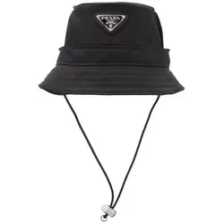 PRADA PETS Dog Logo Bucket Hat - Fischerhut für Hunde Größe S - Stilvoller Fischerhut für Hunde in Schwarz, ideal für sonnige Tage. Aus strapazierfähigem Polyamid gefertigt, bietet dieser Hut optimalen Schutz und Komfort für Ihren Vierbeiner.