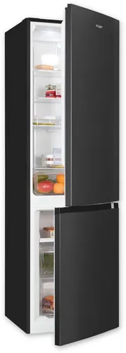 Exquisit Kühl-Gefrierkombination KGC265-70-NF-040C inoxlook-az - Kühlschrank mit 253 L Nutzinhalt und No Frost Technologie, ideal für 3-4 Personen Haushalte. Energieeffizienzklasse C und integrierte Temperaturregelung sorgen für optimale Lagerbedingungen.