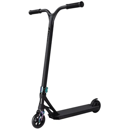 Chilli Pro Beast V2 Stunt-Scooter schwarz/neochrome – 86 cm - Der Chilli Pro Beast V2 ist ein leichter Stunt-Scooter mit eleganter 4D-Konstruktion, ideal für Profis. Mit 110 mm Turbo Wheels und schmaler T-Bar bietet er perfekte Handhabung und Stil.