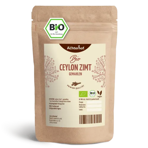 Ceylon Zimt gemahlen Bio (100g) - Feinster Ceylon Zimt für die gehobene Küche. Ideal zum Verfeinern von Süßspeisen und herzhaften Gerichten – für ein aromatisches Geschmackserlebnis.