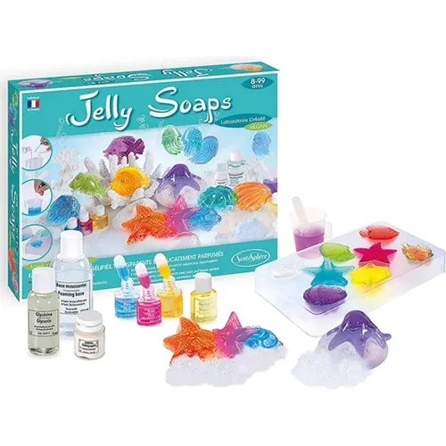 Sentosphère 3900221 Kreativkit Wackelseifen - Bastelset für Kinder, vollständiges Kit zur Herstellung von Wackelseifen, fördert Kreativität und Konzentration, geeignet für empfindliche Haut, empfohlen ab 8 Jahren.