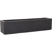 VIVANNO Blumenkasten FLOBO - Beton anthrazit 80 cm - Garten-Zubehör: Stabiler, wetterfester Blumenkasten aus Beton in schickem Anthrazit, ideal für Balkon und Terrasse. Mit Ablauf-Loch für optimale Pflanzenpflege.
