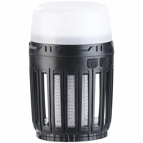 Exbuster 2er Pack 2in1-UV-Insektenvernichter und Camping-Laterne mit Akku, USB