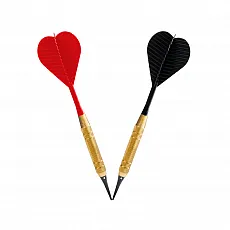 Karella Softdart Set - PVC rot und schwarz, 24 Stück - Pfeile - Hochwertiges Softdart-Set mit 24 griffigen Darts in einer praktischen Dose, ideal für spannende Dart-Abende.