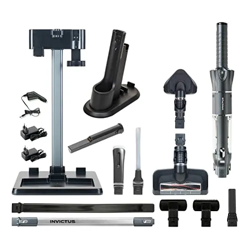 Genius Invictus ONE 3.0e - Kabelloser Handstaubsauger, ultra leicht mit 15000pa Saugleistung und austauschbarem Akku für Haus und Auto