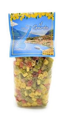 LA TRAFILATA Cuoricini tricolore 'Il Garda' - Nudeln in Herzform 500g x1