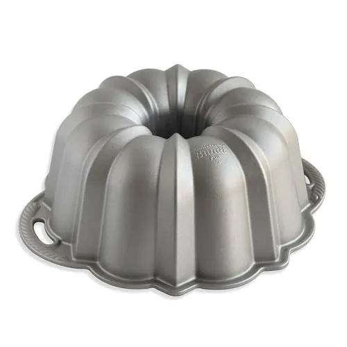 Nordicware Collection Bundt Pan Nordic Ware Platinum Anniversary Gugelhupfform, Aluminium, Silber, 12 Cup Capacity