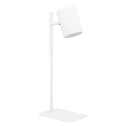 EGLO LED Tischlampe Ceppino - Minimalistische Schreibtischlampe mit flexiblem Leuchtenkopf - Tischlampe aus Metall in Weiß mit beweglichem Leuchtenkopf für individuelle Ausleuchtung. Ideal für Büro, Arbeitszimmer oder Kinderzimmer, inkl. warmweißem LED-Leuchtmittel.