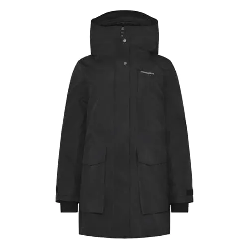 Didriksons Damen Harriet Parka - Stilvoller Schutz für kalte Tage - Winterjacke in Größe S, schwarz. Wattiert und figurschmeichelnd, mit wasserdichter Membran für optimalen Komfort bei jedem Wetter.