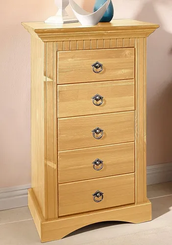 Home affaire Kommode Rustic, 48cm Breite aus FSC®-zertifizierter Kiefer - Kommode im Landhausstil mit robustem, FSC®-zertifiziertem Kiefernholz. Bietet viel Stauraum und ist ideal für Flur, Wohn- oder Schlafzimmer.