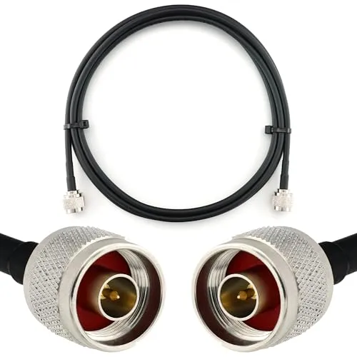 RANGEFUL 1m N Stecker auf N Stecker — HF-240 (LMR 240 Äquivalent) Verlängerung Antennenkabel — für WiFi RF Antenne GSM LTE 4G 5G 6G Router Signalverstärker Lora Ham CB Funk