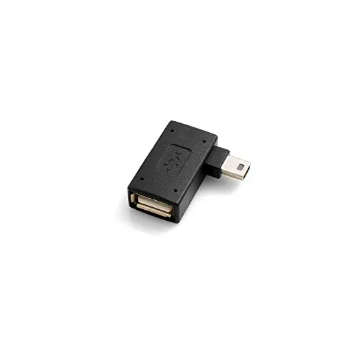 System-S USB Typ A Buchse auf Mini USB Stecker 90° OTG Host Cable Flash Drive Verbindung mit Extra Micro USB Anschluss für Smartphone Tablet PC