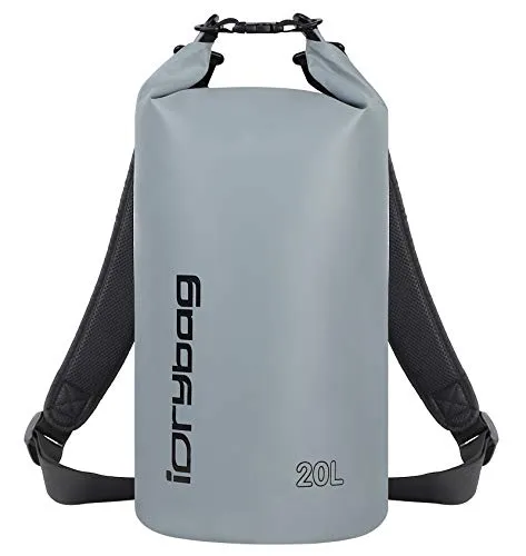 IDRYBAG Dry Bag Waterproof Floating, PVC Waterproof Bag Roll Top, 20L Dry Bag Kayak Storage for Kayaking, Boating, Rafting, Swimming, Hiking, Camping, Travel, Beach