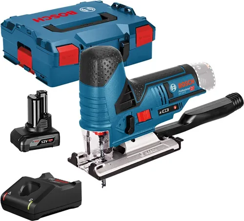 Bosch Akku-Stichsäge GST 12V-70 mit Akku und Ladegerät - Sägen - Kompakte 12V Stichsäge mit optimaler Wendigkeit und werkzeuglosem Sägeblattwechsel für präzise Schnitte.