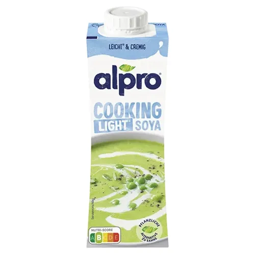 Alpro Soja Cuisine Light 0,25l - Haltbare Milchalternative, kalorienarm und perfekt zum Kochen und Verfeinern von Gerichten.