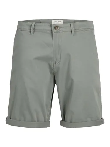 JACK & JONES Herren Chino Shorts Regular Fit 12165604 ,Agave Green ,M