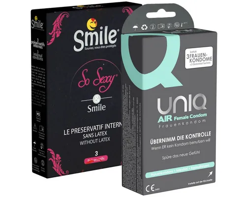 Kondomotheke Kondome Lady Duo 2 Packungen latexfreie Kondome für Frauen, insgesamt, 6 St., Frauenkondome - aktive Verhütung für Frauen, komfortabel, gefühlsecht & einfach in der Anwendung