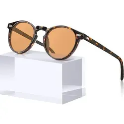 CARFIA Runde Sonnenbrille Damen A26 Schildpatt Orange - Stylische runde Sonnenbrille A26 in Schildpatt Orange für Damen. Mit nicht polarisierten Gläsern für klare Sicht und UV400-Schutz für unbeschwertes Sonnenvergnügen. Ideal für modebewusste Outdoor-Abenteuer!