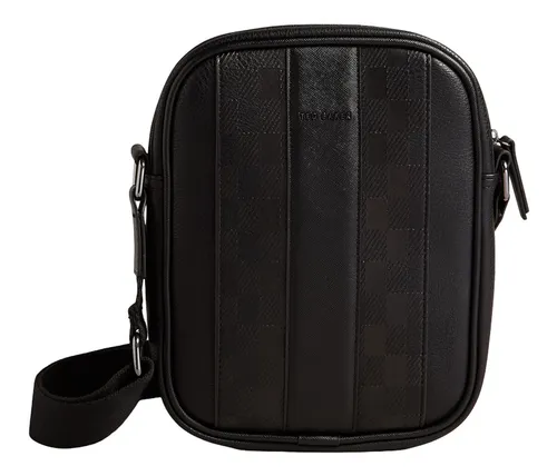 Ted Baker Herren Waydon House Check-Flugtasche - Stilvoll und Praktisch - Messenger-Bag aus Kunstleder mit verstellbarem Schultergurt und eleganter Haus Karo Textur, ideal für Reisen oder den Alltag.