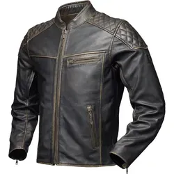 Modeka Phinix Lederjacke aged brown XL - Motorradjacke aus hochwertigem Ziegenleder mit flachen FLYING BATS® Protektoren für optimalen Schutz und klassischen Stil. Ideal für stilbewusste Biker, die Komfort und Sicherheit schätzen.