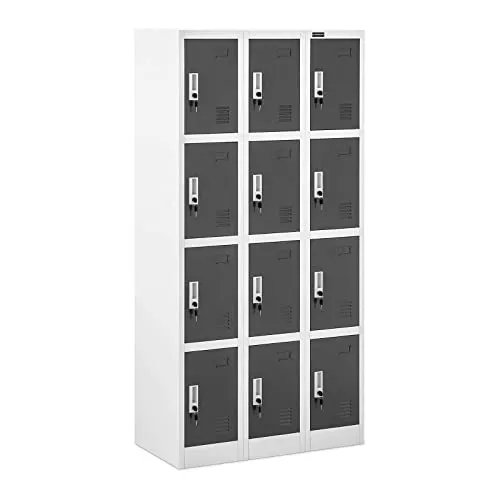 Fromm&Starck Fächerschrank 12 Fächer abschließbar - Robuster Metallschrank mit 12 abschließbaren Fächern, ideal für Büro, Schule oder Schwimmbad. Hohe Belastbarkeit von 200 kg und praktische Namensschilder für jedes Fach.