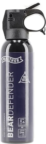 Walther Pfefferspray ProSecur Bear Defender 225 ml - Ausrüstung & Zubehör - Ideal zur Selbstverteidigung mit 10 m Sprühweite, konischem Strahl und stabilem Haltering für schnellen Zugriff, inklusive hochwertigem Holster.