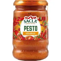 Saclà Pesto Arrabbiata 190g - Saclà Pesto Arrabbiata | 190 g. Verleihen Sie Ihren Gerichten mit diesem würzigen Pesto eine besondere Note. Ideal für Pasta und als Dip zu Crackern. Perfekt für gesellige Abende!