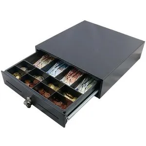 ARTDEV AC-3330 Kassenschublade, 33 x 34,3 cm, 4 Schein- und 8 Münzfächer, elektrisch über RJ12