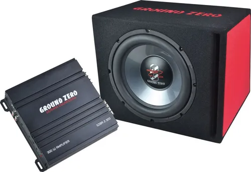 Ground Zero GZ BASS KIT 12.300 Komplettset für Auto-Subwoofer - Car-HiFi-Lautsprecher, leistungsstarke 2-Kanal Endstufe mit Subwoofer Box für satten Bass und beeindruckenden Klang im Auto.