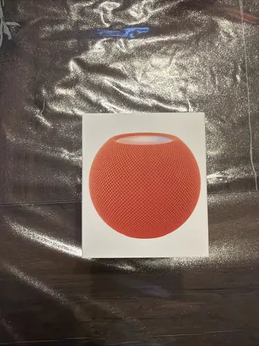 Apple HomePod mini Lautsprecher - WLAN & Bluetooth, 360° Sound in Orange, ideal für Musik-Streaming und Sprachsteuerung mit Siri