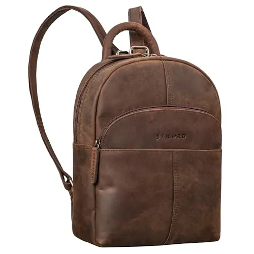STILORD 'Elva' Kleiner Rucksack Damen aus Echtleder - Stilvoller Daypack für jede Gelegenheit - Eleganter und geräumiger Damenrucksack aus hochwertigem Echtleder. Der diebstahlsichere Rucksack bietet eine durchdachte Organisation und trägt sich dank atmungsaktivem Rücken angenehm leicht – ideal für den Alltag!