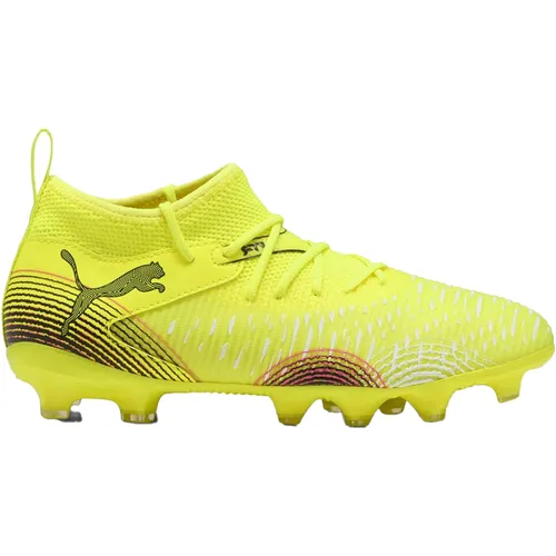 PUMA Future 8 Match FG/AG JR Fussballschuh - Gelb Schwarz, 37 EU - Fußballschuhe für Junioren, mit optimalem Grip und Komfort für beste Spielleistungen auf verschiedenen Untergründen.